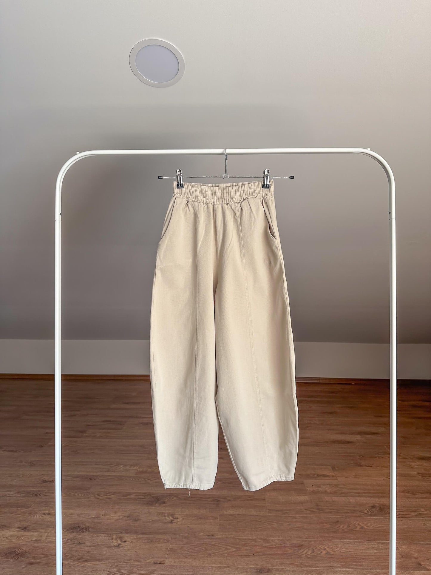 Relax Baggy Gabardin Pantolon Bej